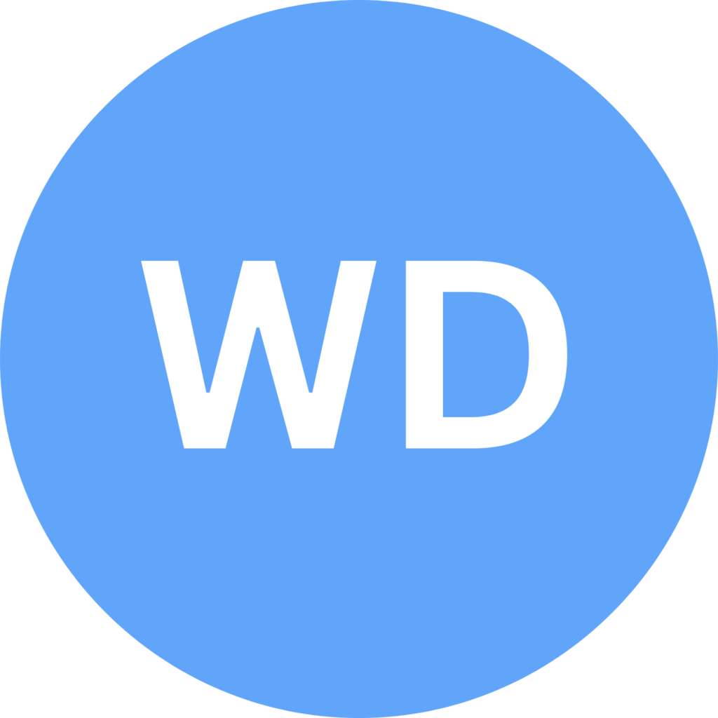 blue WD cirlce icon